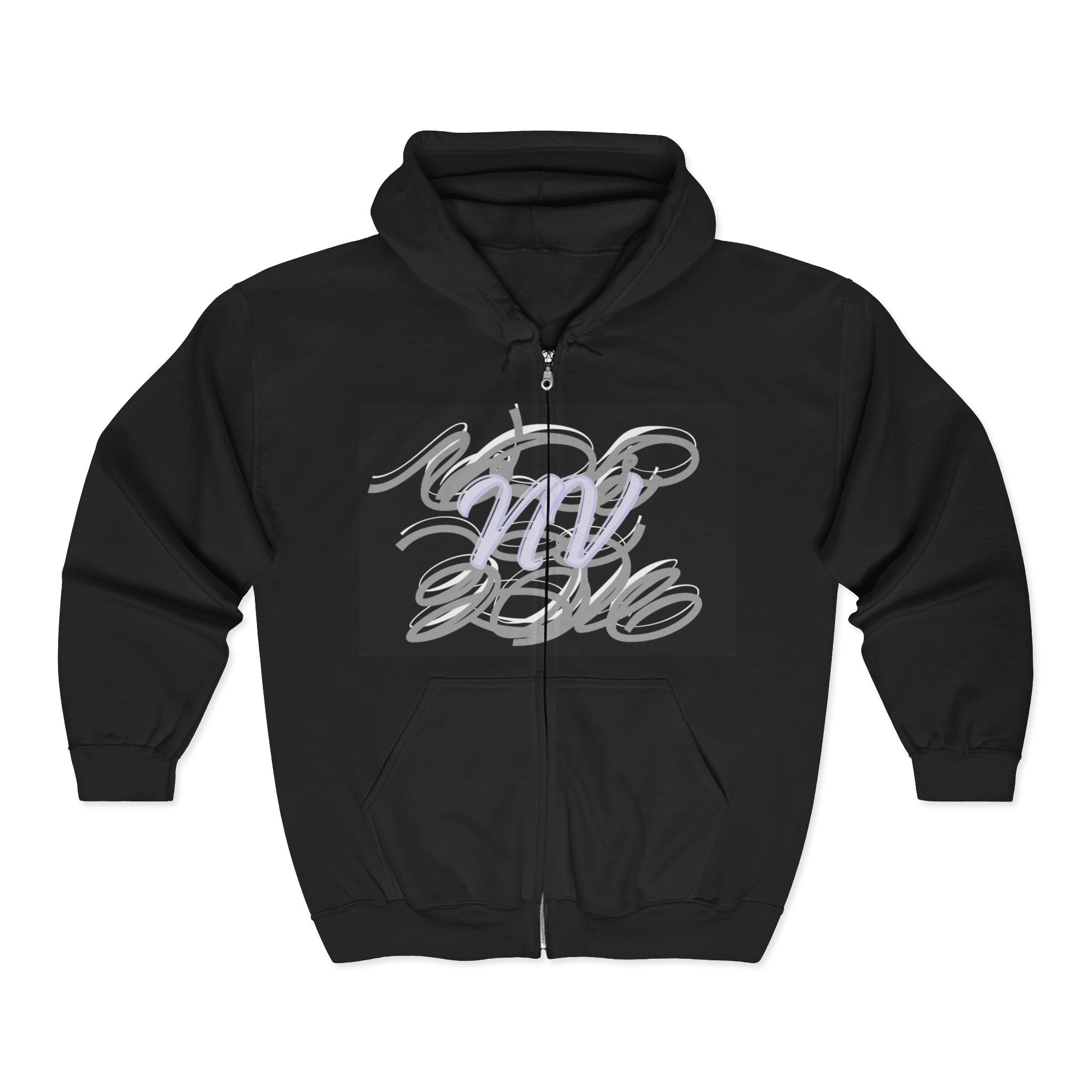 Black hoodie with white text design on a white background dont touch or change the product 