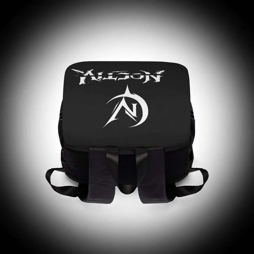 Backpack — Gothic 'NOCTIV' Logo Casual Shoulder Backpack