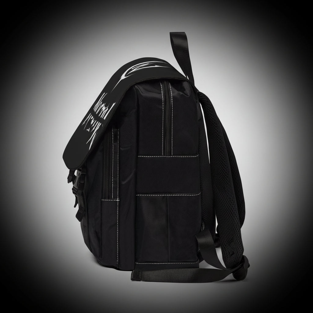 Backpack — Gothic 'NOCTIV' Logo Casual Shoulder Backpack